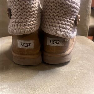 UGG Darrah Tan Boots with Knit Cuff